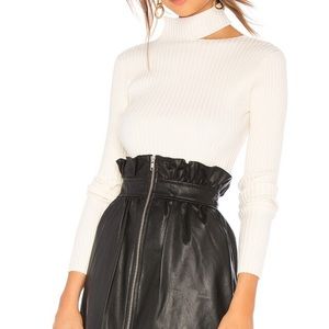 Cut Out Mock Neck Sweater